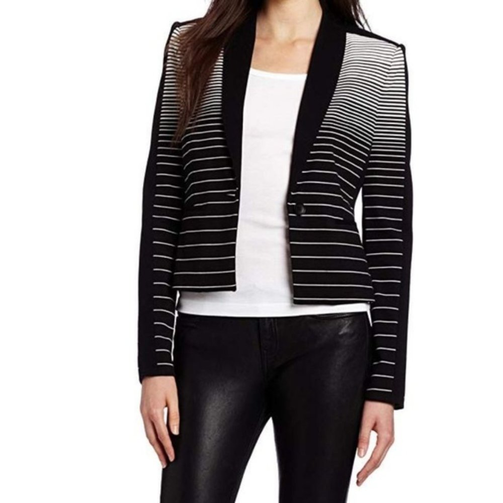 NWT BCBGMaxAzria Bowie Striped Tuxedo Blazer